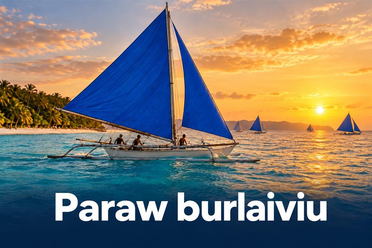 Paraw burlaiviu — iliustracija